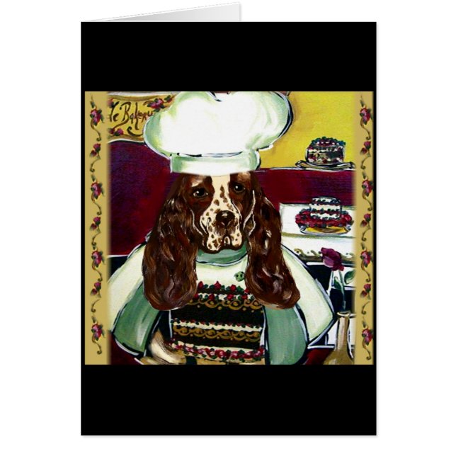 Cartão Inglês Springer Spaniel (Frente)