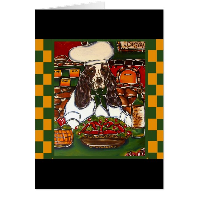 Cartão Inglês Springer Spaniel (Frente)