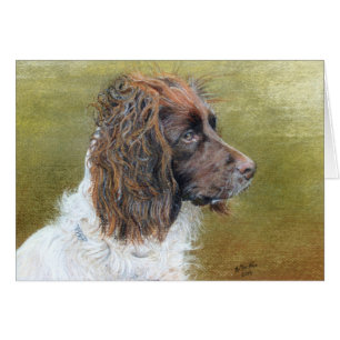 Cartão Inglês Springer Spaniel, belas artes