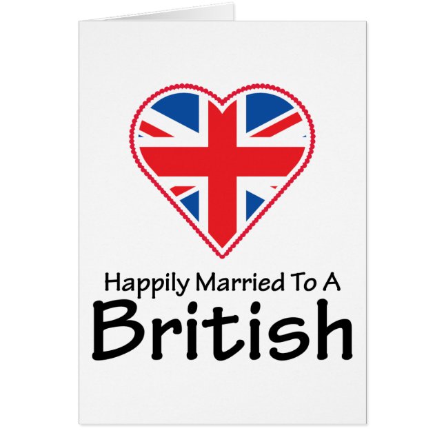 Cartão Ingleses feliz casados (Frente)