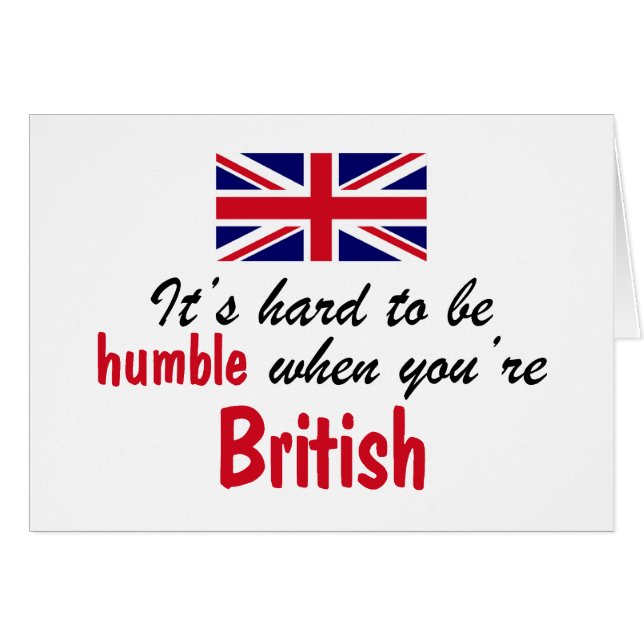 Cartão Ingleses humildes (Frente Horizontal)
