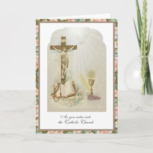 Cartão Iniciação na Fé Católica RCIA Igreja (Frente)