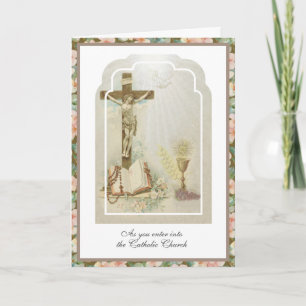 Cartão Iniciação RCIA Católica na Igreja Fé