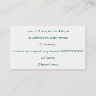 Cartão inimigo da promoção da armada