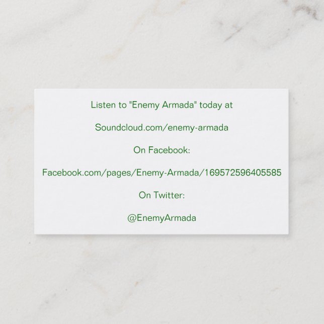 Cartão inimigo da promoção da armada (Verso)