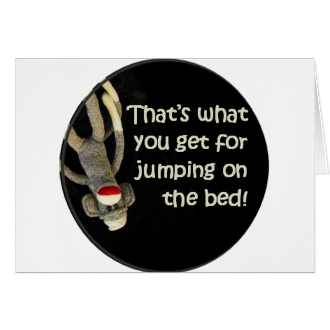 Cartão Injúrias do macaco da peúga (Frente Horizontal)