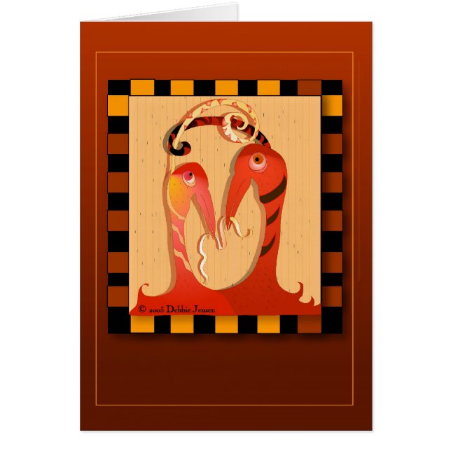 Cartão Inquietação e partilha por Debbie Jensen (Frente)