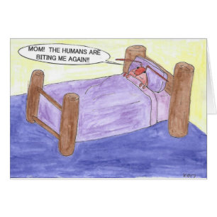 CARTÃO INSETO DE CAMA NA CAMA