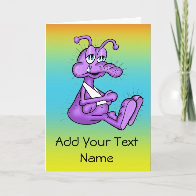 Cartão Inseto de Inseto bonito fique bem (Frente)