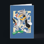 Cartão INSETOS BUNNY™ E DAFFY DUCK™ prontos para a estaçã<br><div class="desc">Veja os INSETOS BUNNY™ vestidos de pato e DAFFY DUCK™ vestidos de coelho, cercados por vários posters "Estação de Coelho Aberta" e "Estação de Duck Aberta" que os cercam.</div>