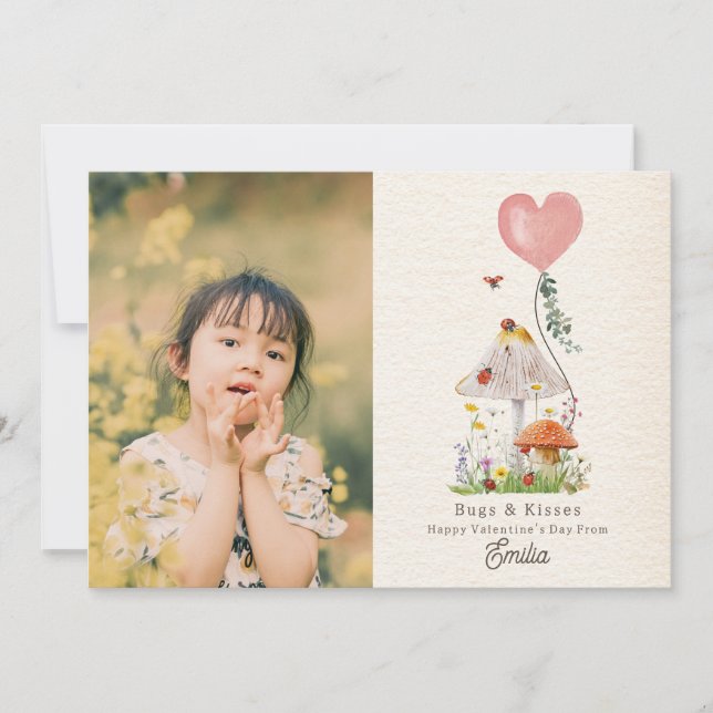 Cartão Insetos e beijos Ladybugs Namorados de sala de aul (Frente)