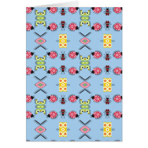 Cartão Insetos e borboletas