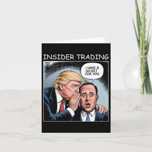 Cartão Insider Trading Trump - Engraçado (Frente)
