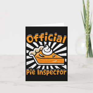 Cartão Inspetor Oficial de Pizza Funny Ação de Graças Pum