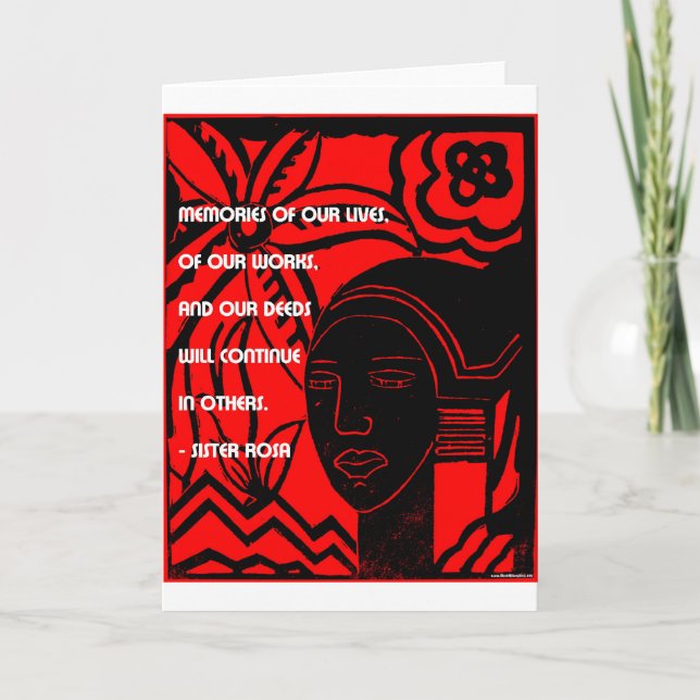 Cartão Inspiração da irmã Rosa (Frente)