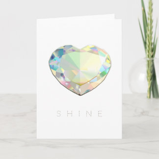 Cartão Inspiração de Coração de Diamante
