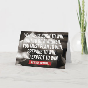 Cartão Inspiração de criação de bases - Nascer a ganhar -