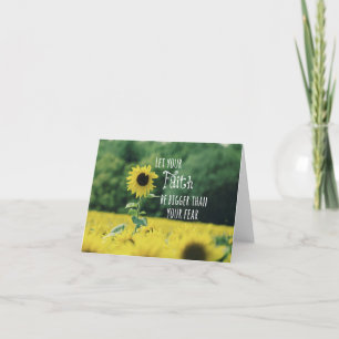 Cartão Inspiração: Deixe sua fé ser maior do que o medo