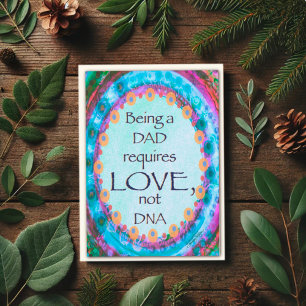 Cartão Inspiracional de Citação de DNA do Pai Step