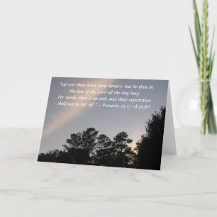 Cartão Inspirational Bible verse card - Proverbs 23:17-18