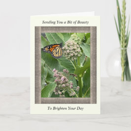 Cartão Inspirational Get well Card com borboleta Monarca