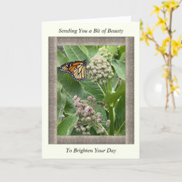 Cartão Inspirational Get well Card com borboleta Monarca