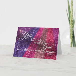 Cartão Inspirational Glittery Greeting Card