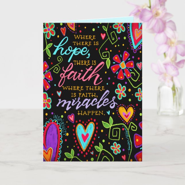 Cartão Inspirividade "Milagres Acontecem" (Orquídea)