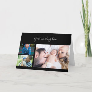 Cartão Instagram 3 photo new baby arrival custom