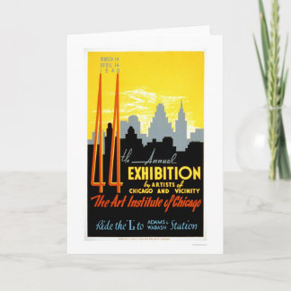 Cartão Instituto Chicago da arte WPA 1940