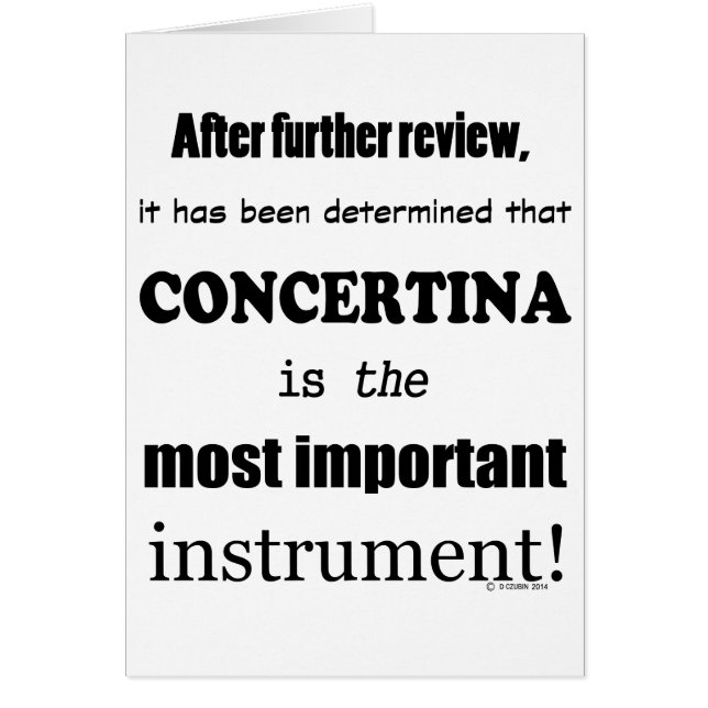 Cartão Instrumento Mais Importante Da Concertina (Frente)
