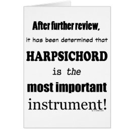 Cartão Instrumento mais importante para o cravo