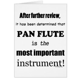 Cartão Instrumento Pan Flute Mais Importante