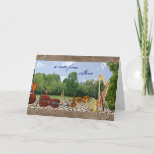 Cartão Instrumentos Notecard da orquestra