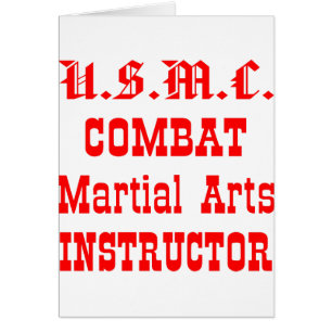Cartão Instrutor das artes marciais do combate do USMC