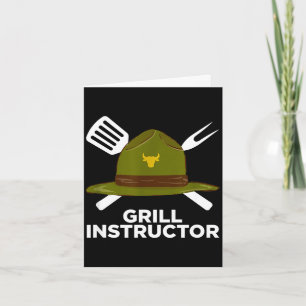 Cartão Instrutor de churrasco engraçado pitmaster de chur