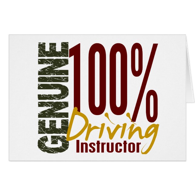 Cartão Instrutor de condução genuíno (Frente Horizontal)