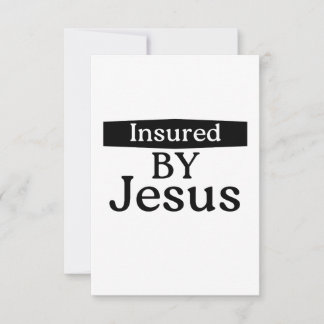Cartão Insured By Jesus Christian Faith Encouragement