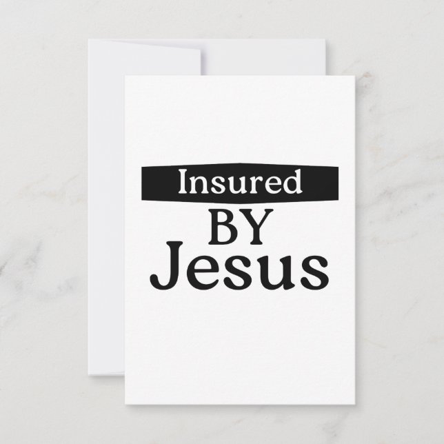 Cartão Insured By Jesus Christian Faith Encouragement (Frente)