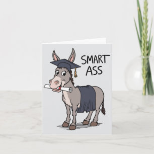 Cartão Inteligente Como Burro Graduação Engraçada de Form