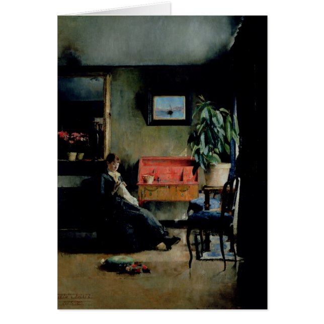 Cartão Interior azul, 1883 (Frente)
