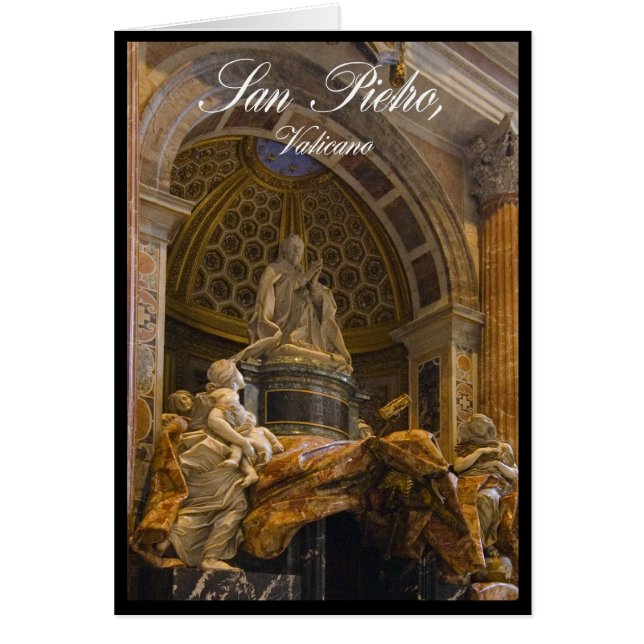Cartão Interior da basílica de St Peter no vaticano (Frente)