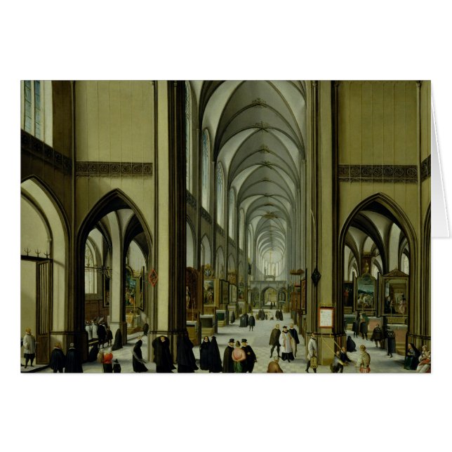Cartão Interior da catedral de Antuérpia (Frente Horizontal)