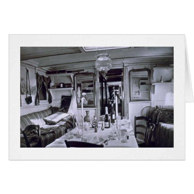 Cartão Interior de um Barco Nilo (foto b&w) (Frente Horizontal)