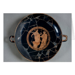 Cartão Interior de uma vermelho-figura copo do sótão