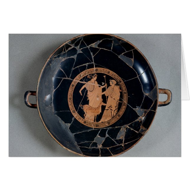 Cartão Interior de uma vermelho-figura copo do sótão (Frente Horizontal)