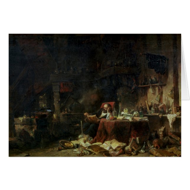 Cartão Interior do estudo de um alquimista (Frente Horizontal)