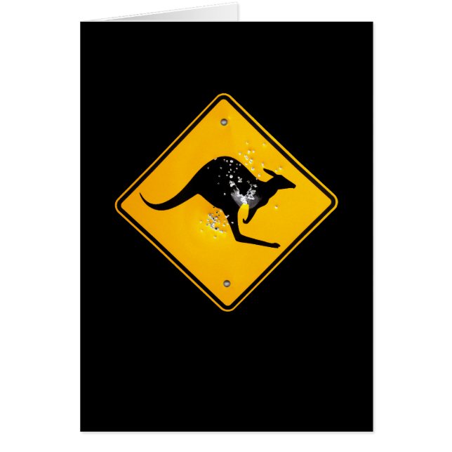 Cartão Interior do sinal de estrada do canguru (Frente)