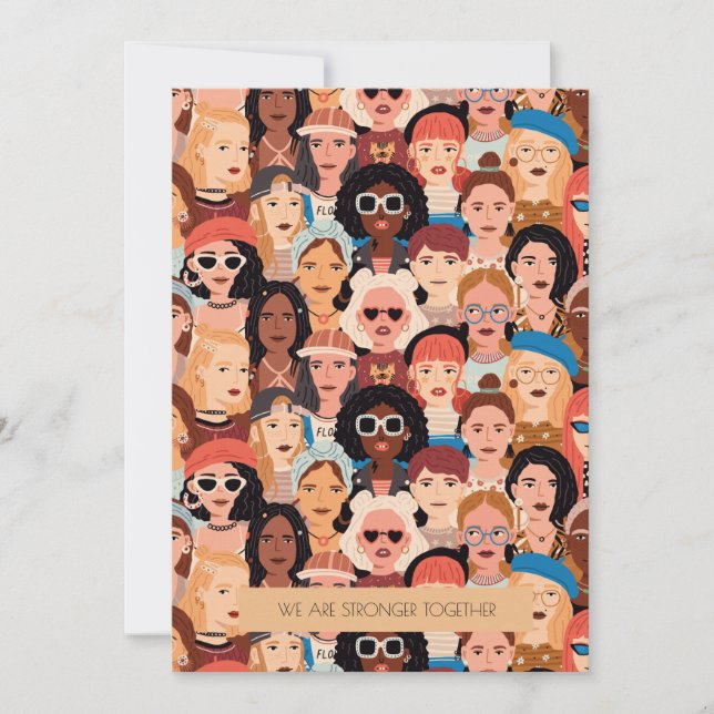 Cartão Internacional de Saudação do Dia da Mulher  (Frente)