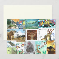 Cartão internacional de selo postal